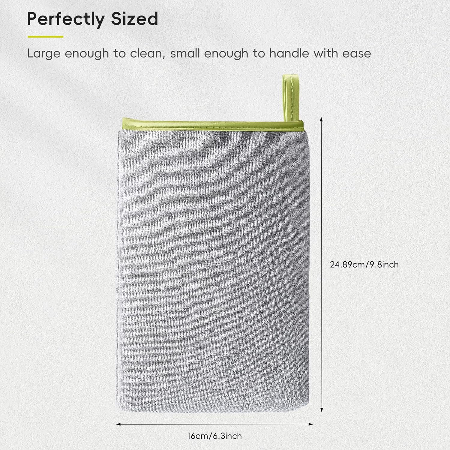 EKO Microfiber Cleaning Mitt for Stainless Steel – Lint-Free Reusable Polishing