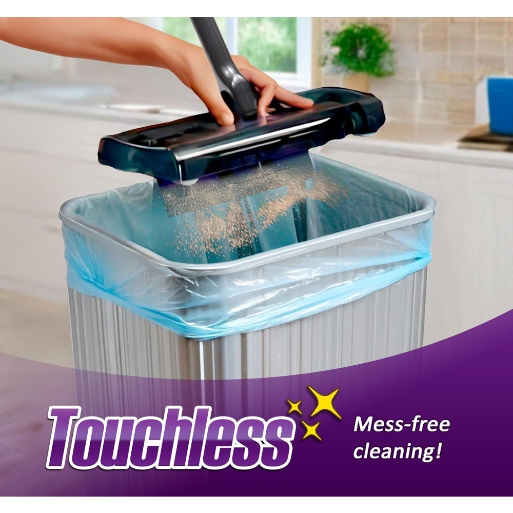 Cordless Electric Floor and Carpet Sweeper with Rotating Brush for Efficient