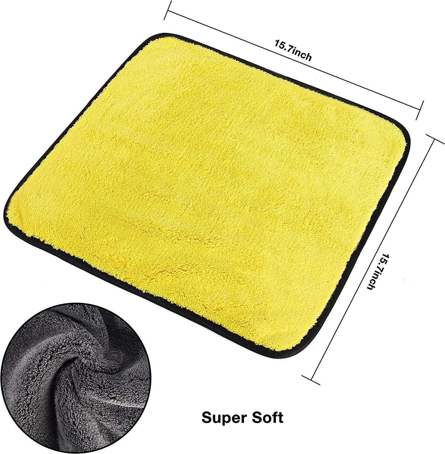 Large Microfiber Cleaning Towel Drying Rag Car Polishing Detailing 5 Pack