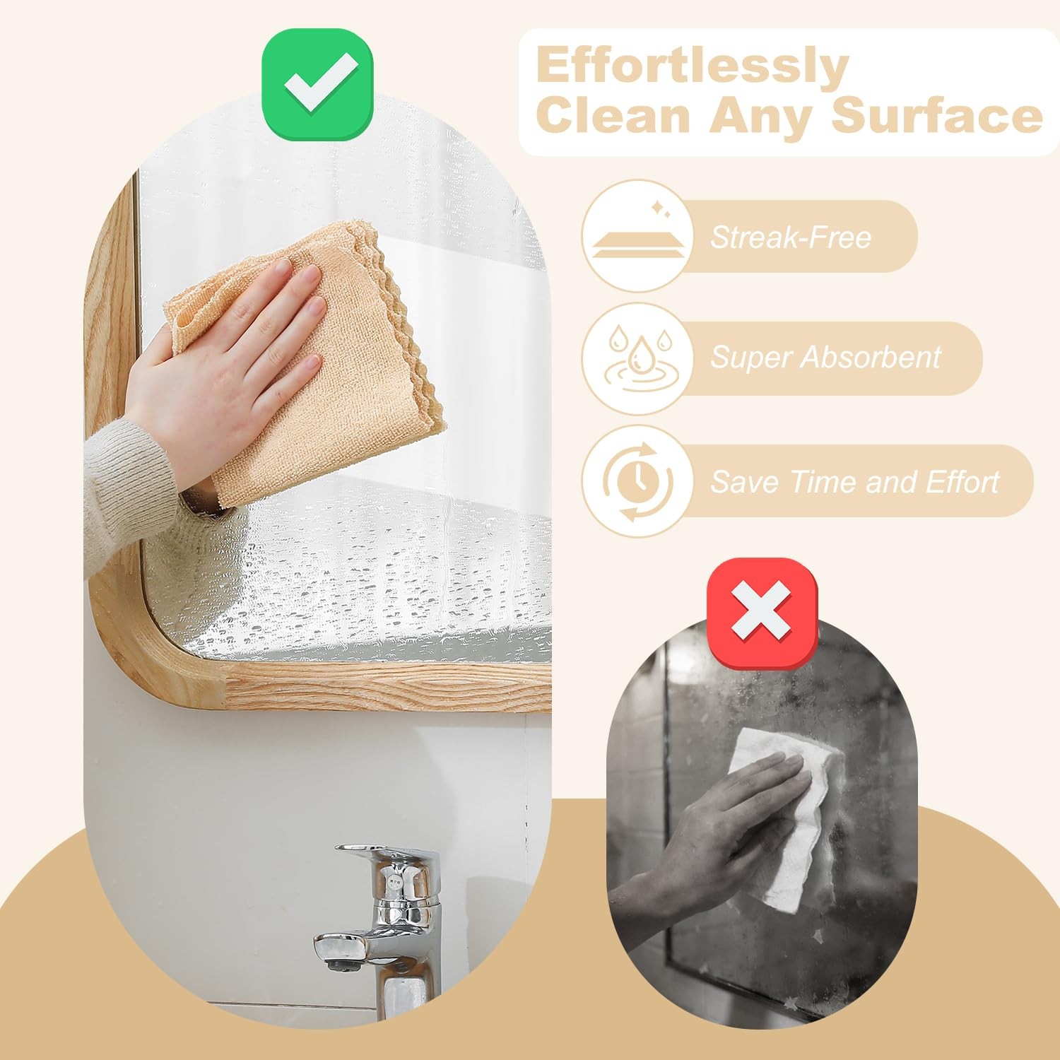 2 Roll Reusable Paper Towels,100 Sheets Tear Away Microfiber Cleaning Cloth, …