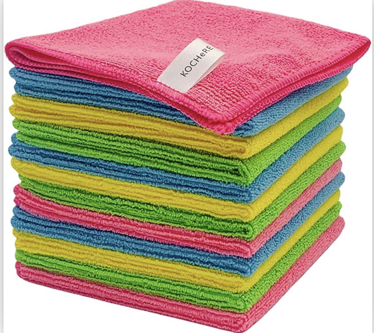 Microfiber Cleaning Cloth Pack of 12: Size 12.6″ x 12.6″ Ultra Soft