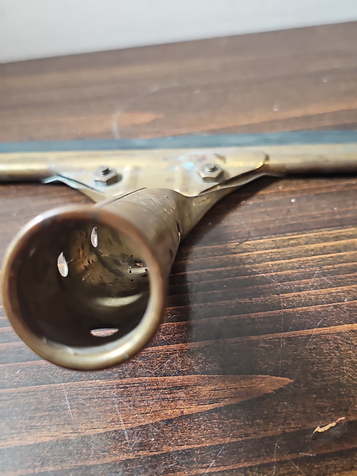 Vintage Complete Solid Brass Ettore Master Squeegee 7.5” Wide Hard To Find Rare