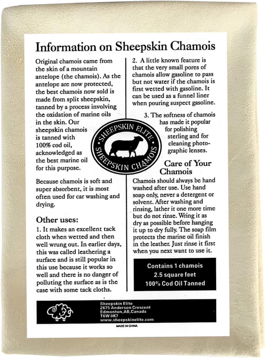 Chamois Drying Cloth Car Drying Towel Real Leather Super Absorbent Fast Drying N