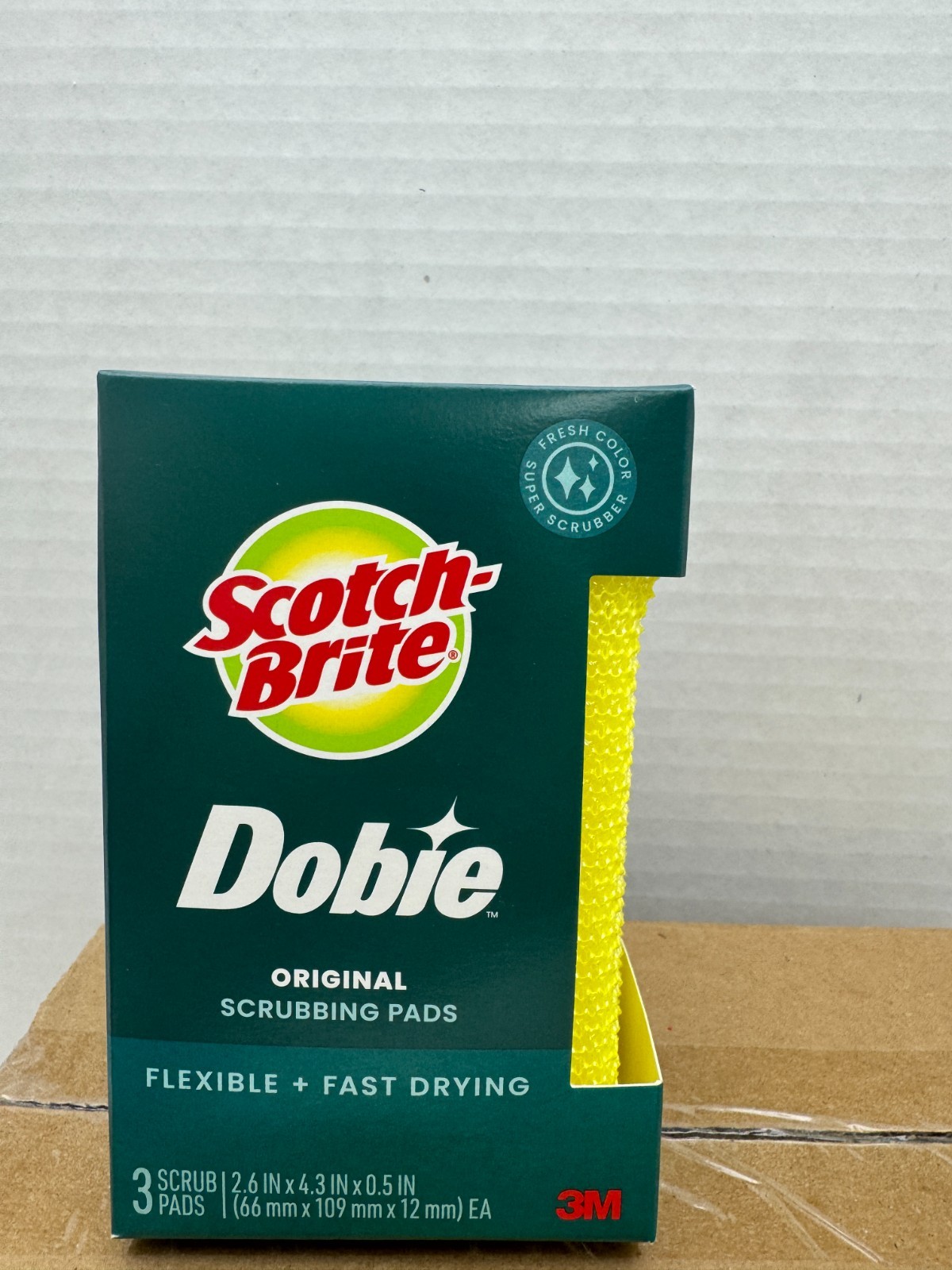 8pk/3 Scotch Brite Dobie Original Scrub NonScratch Cleaning Pads 723-2F Reusable