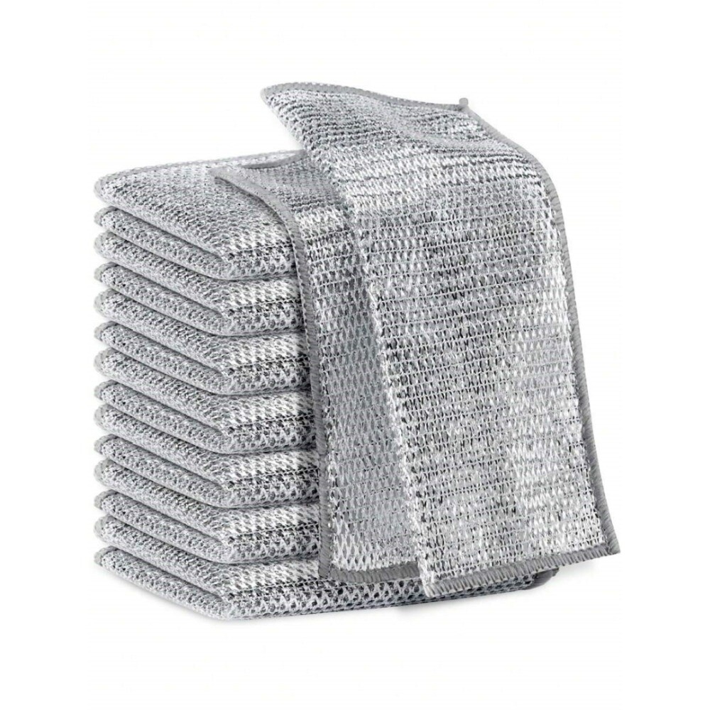 10 Pieces Dishwashing Cloth Premium Metal Wire Multipurpose Dishwashing Cleaning