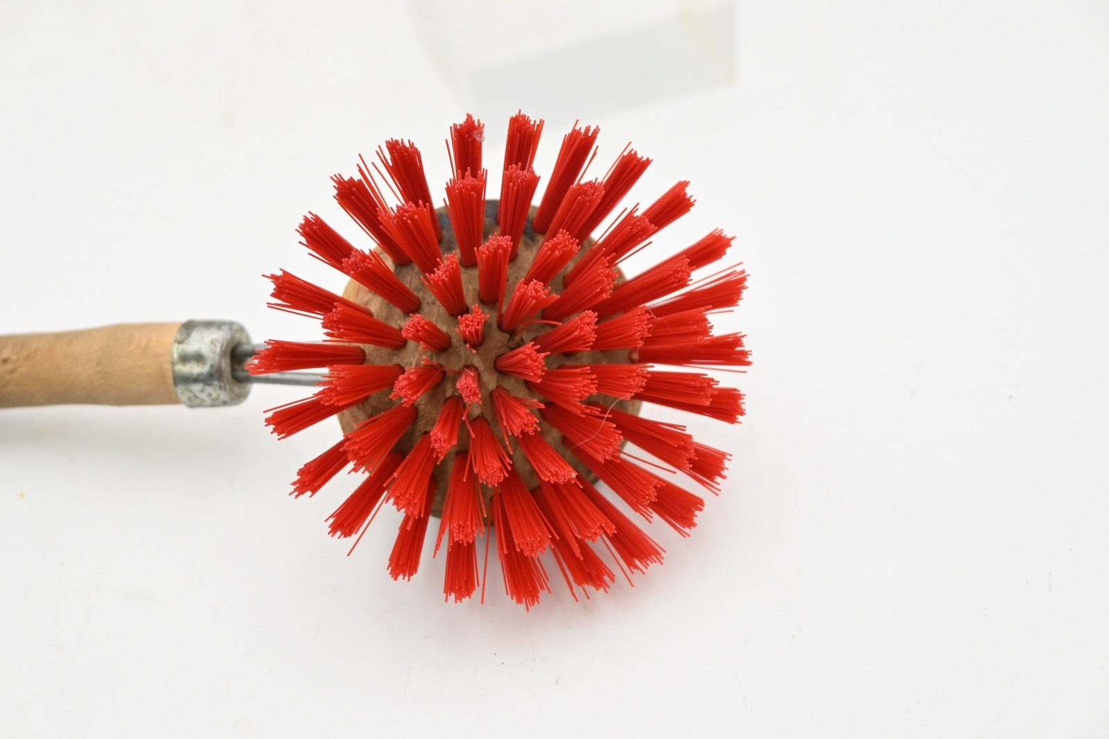 Vntg Wood Handle Vegetable Bristle Scrub Brush Cleaning Utensil Tool W Germany