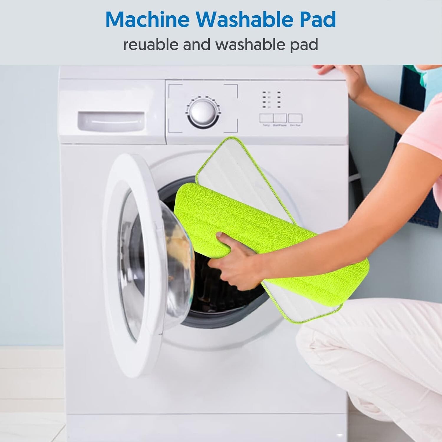7 Pack Reusable Mop Pads for Swiffer PowerMop -MEXERRIS Multicolor PowerMop Pads
