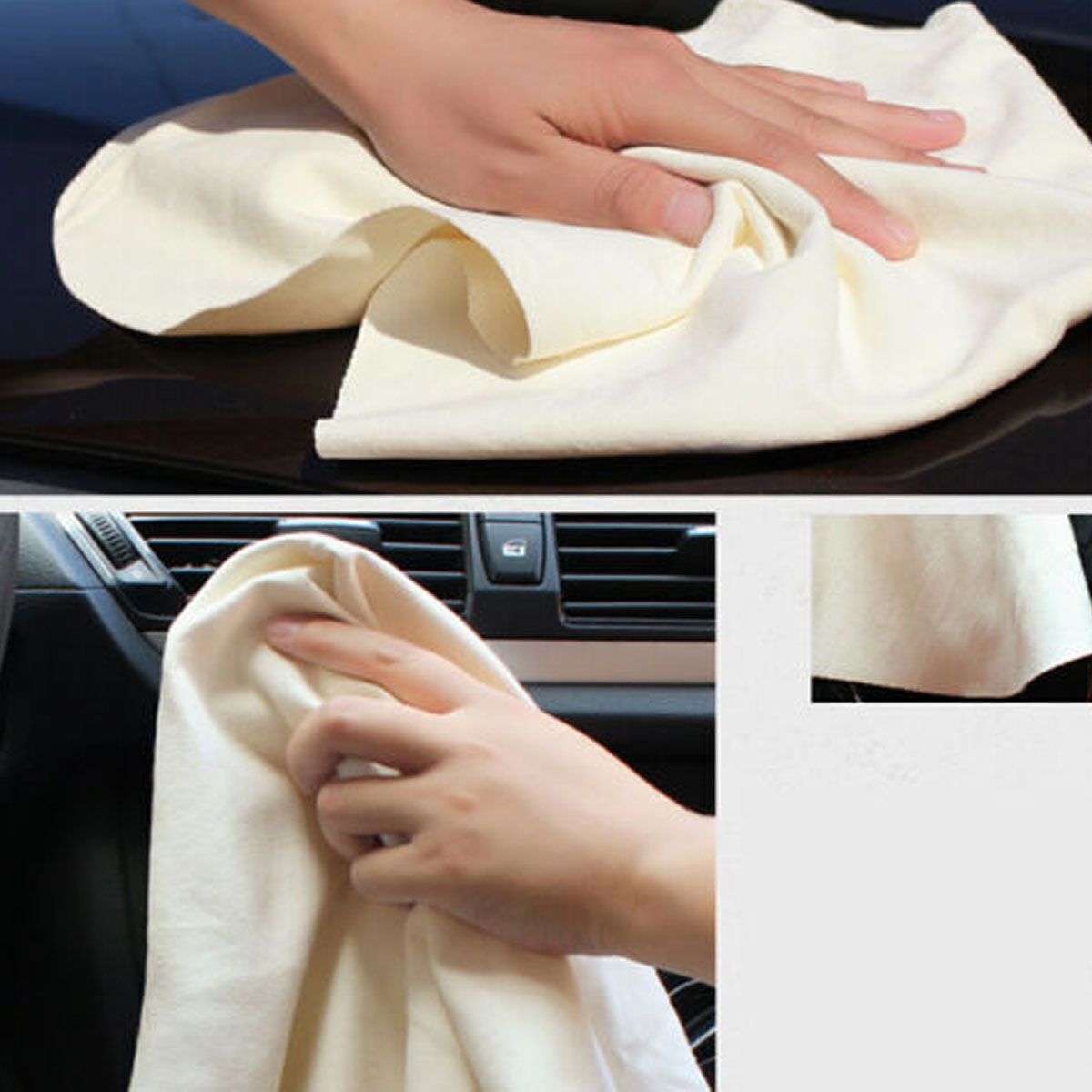 Natural Chamois Leather Car Cleaning Cloth Washing Absorbent Drying Shammy Towel