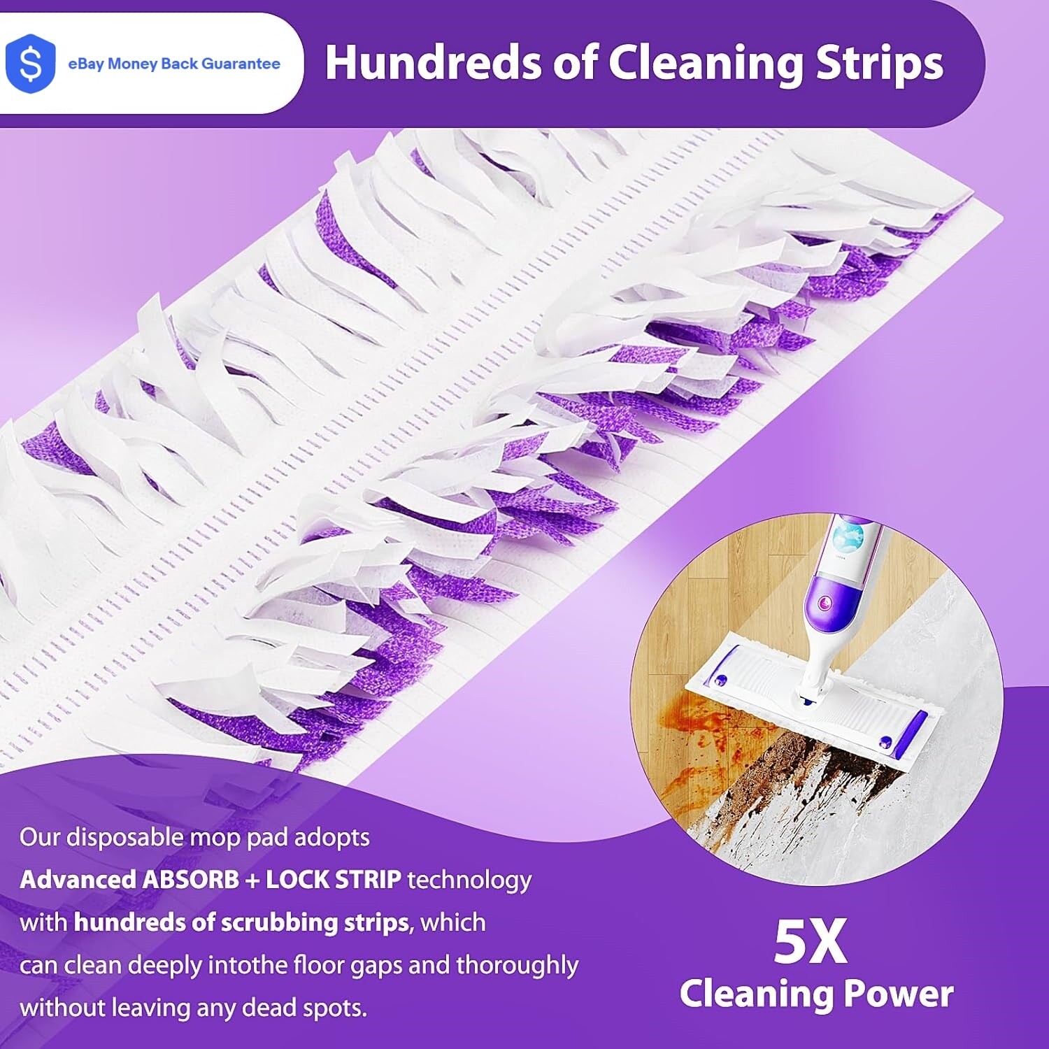 12PACK Disposable Power Mop Refills for PowerMop Multi-Surface Mop Spray 12Count