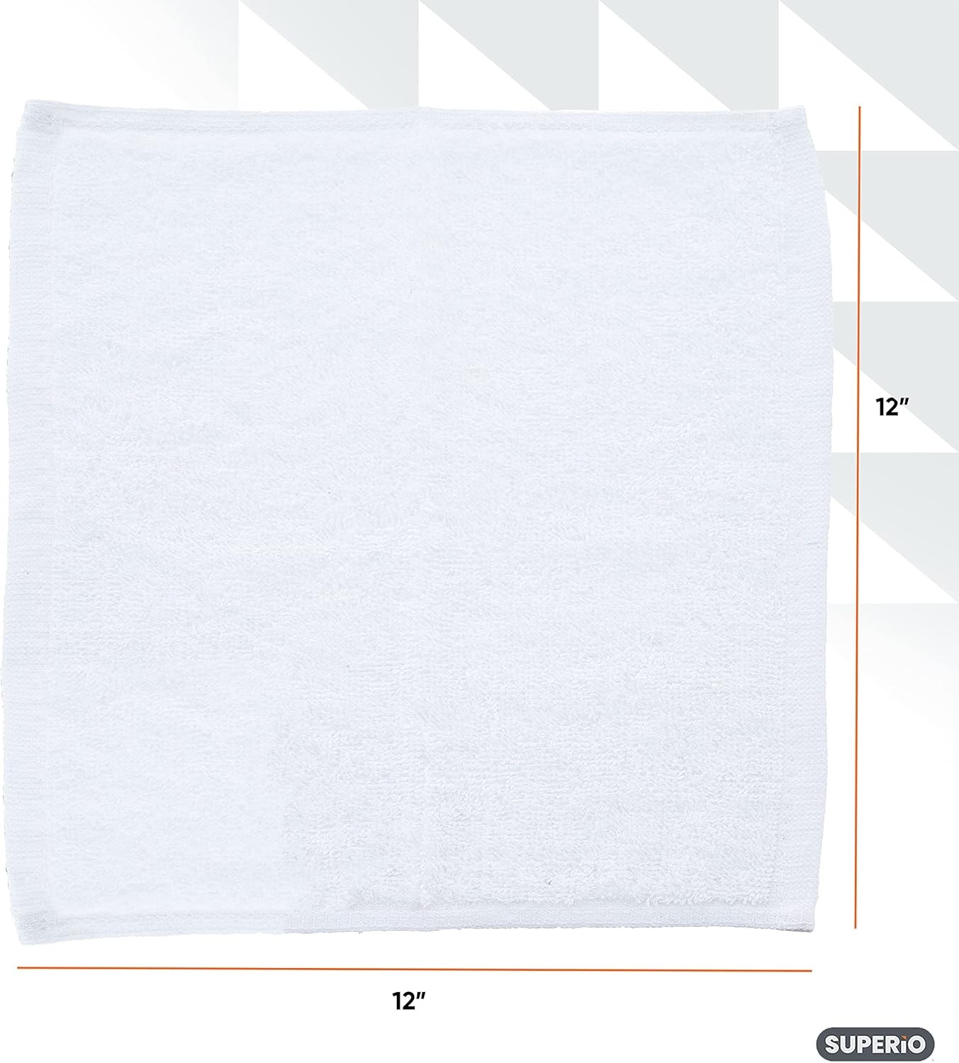 Terry Cloth Rags White Washcloths 100% Cotton 12″ Cleaning Cloths, Kitchen