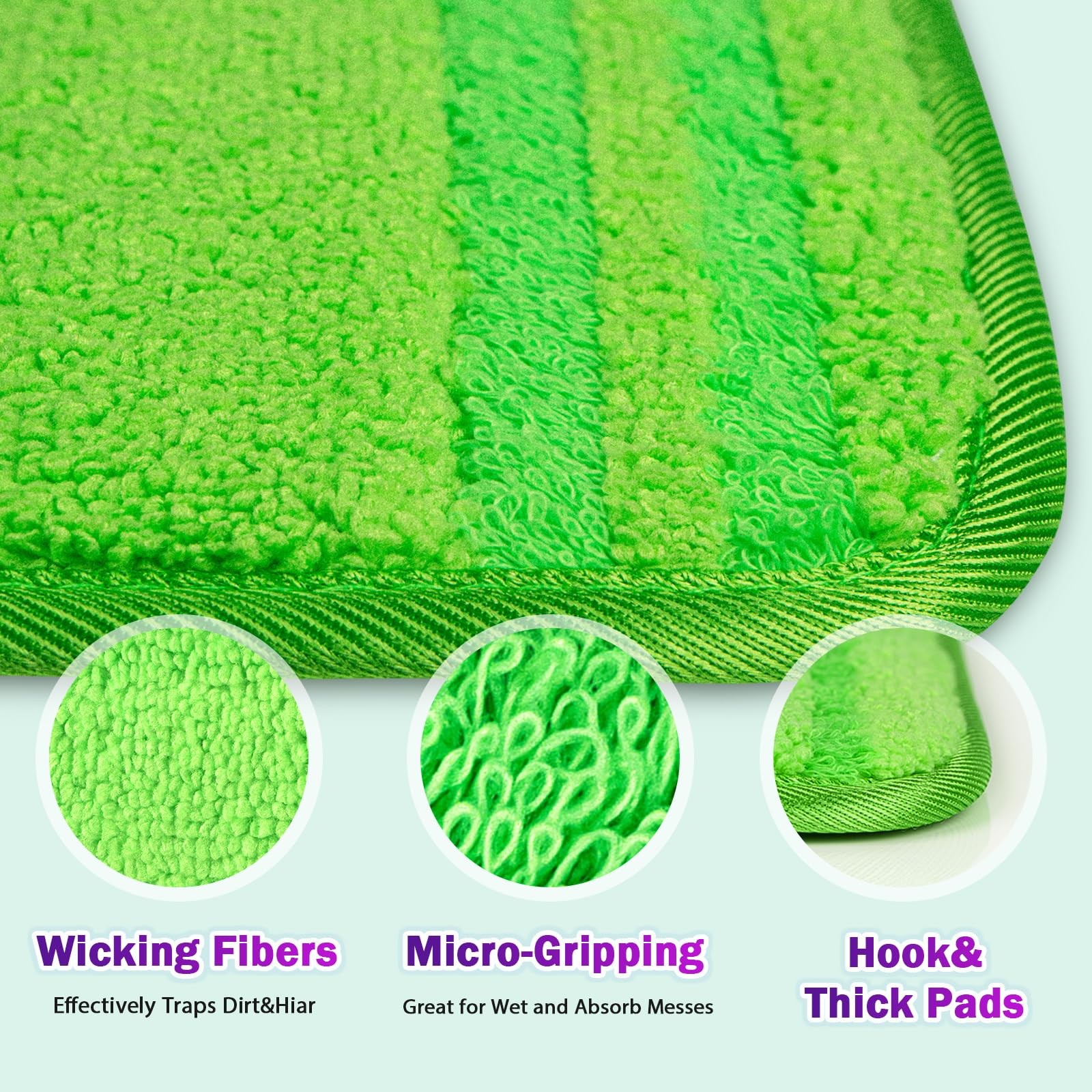 Reusable Mop Pads Compatible With Swiffer Wetjet Microfiber Pad Refill Machine W