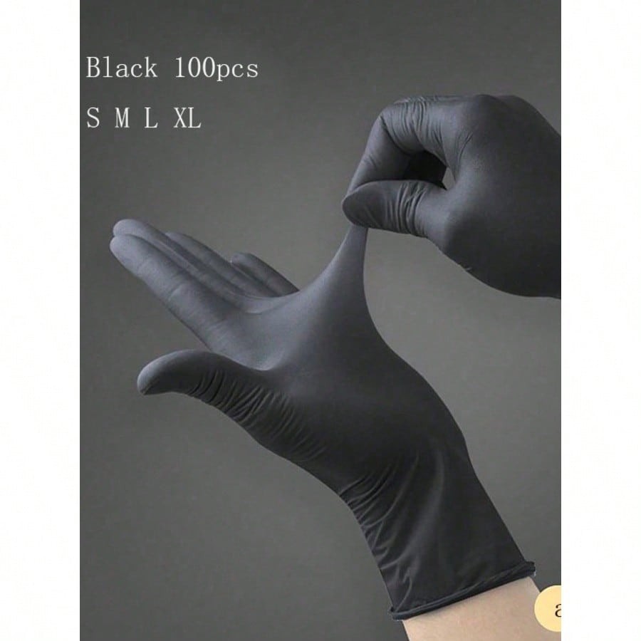 1 Box 100pcs Nitrile Gloves Waterproof Durable Household Kitchen Dishwashing