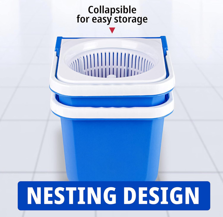 Insta Mop Spin Mop, Mop and Bucket with Wringer Set – FREESHIPPING