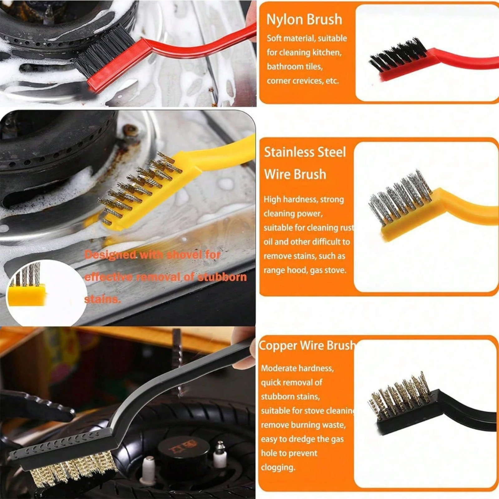 Gap Cleaning Brush Hard Bristle Crevice Brush For Kitchen House Cleaning Scrub