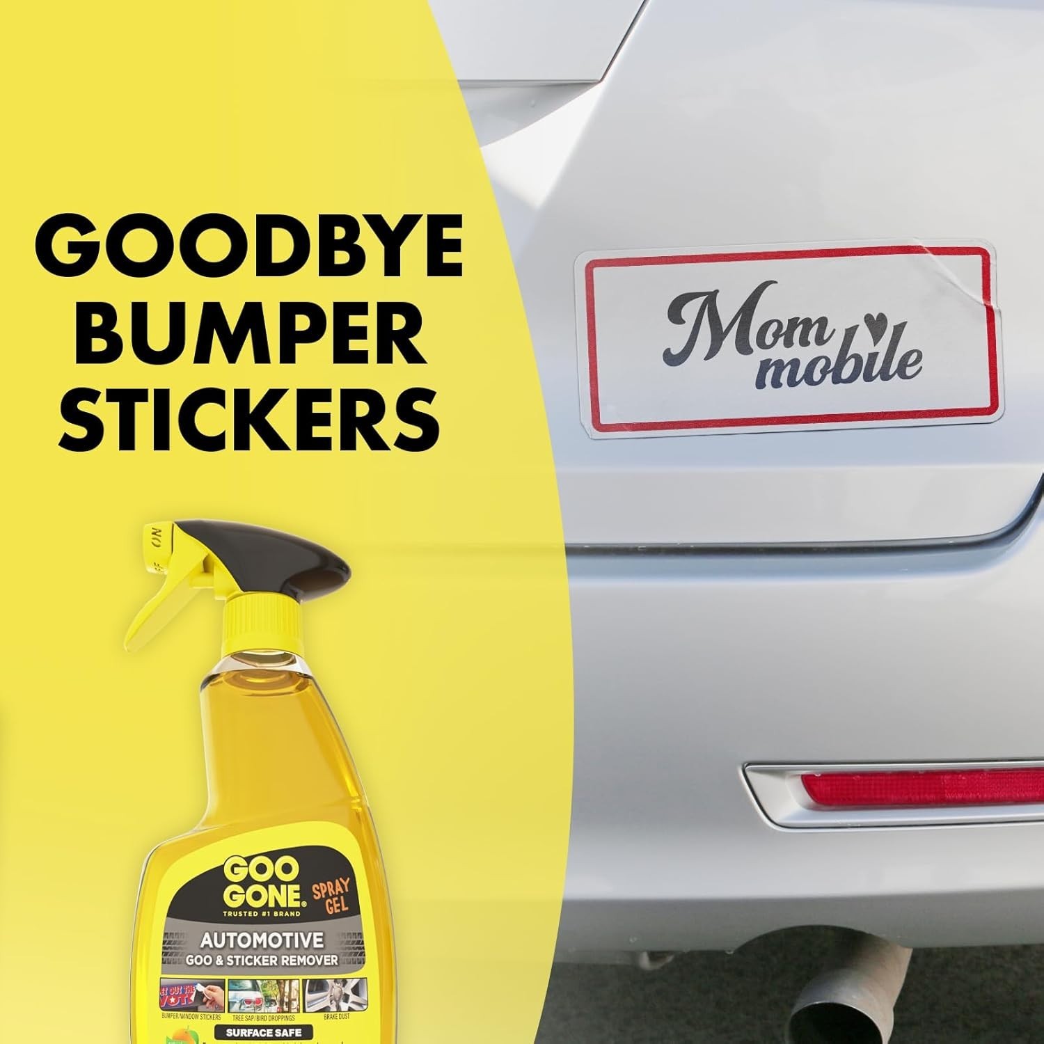 Automotive Adhesive Remover, Goo & Grime Cleaner for Bumper Stickers, Decals,…