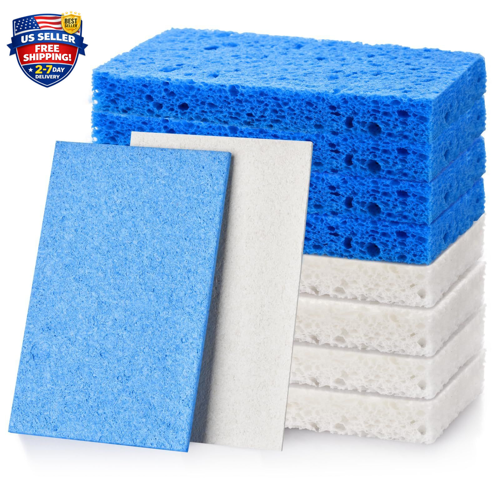 8PCS Compressed Kitchen Sponges for Household Use, Zero Scratch Scrub