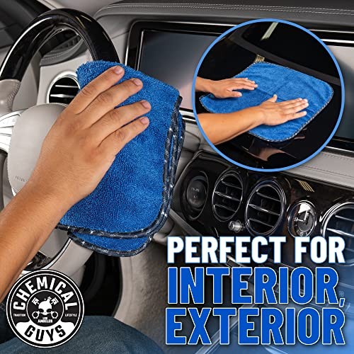 Professional Grade Premium Microfiber Towels for Cars, 16″ x 16″, Ultra Blue