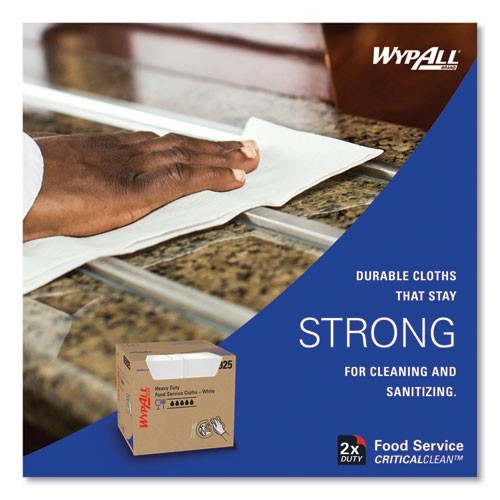 WypAll X70 Foodservice Towels, Kimfresh Antimicrobial, Unscented, White, 300/CT