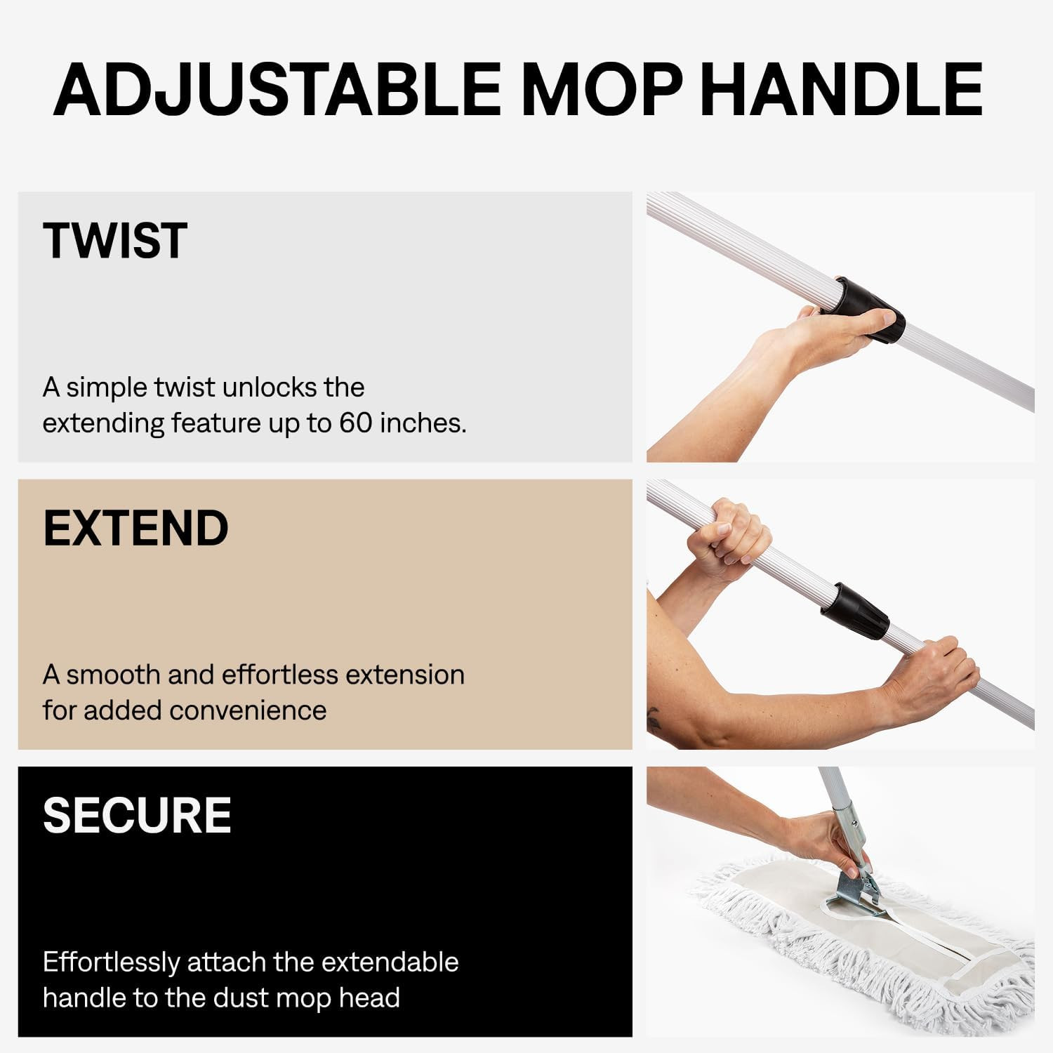 36 Inch Blue Commercial Dust Mop & Floor Sweeper with Extendable Handle – Mop fo