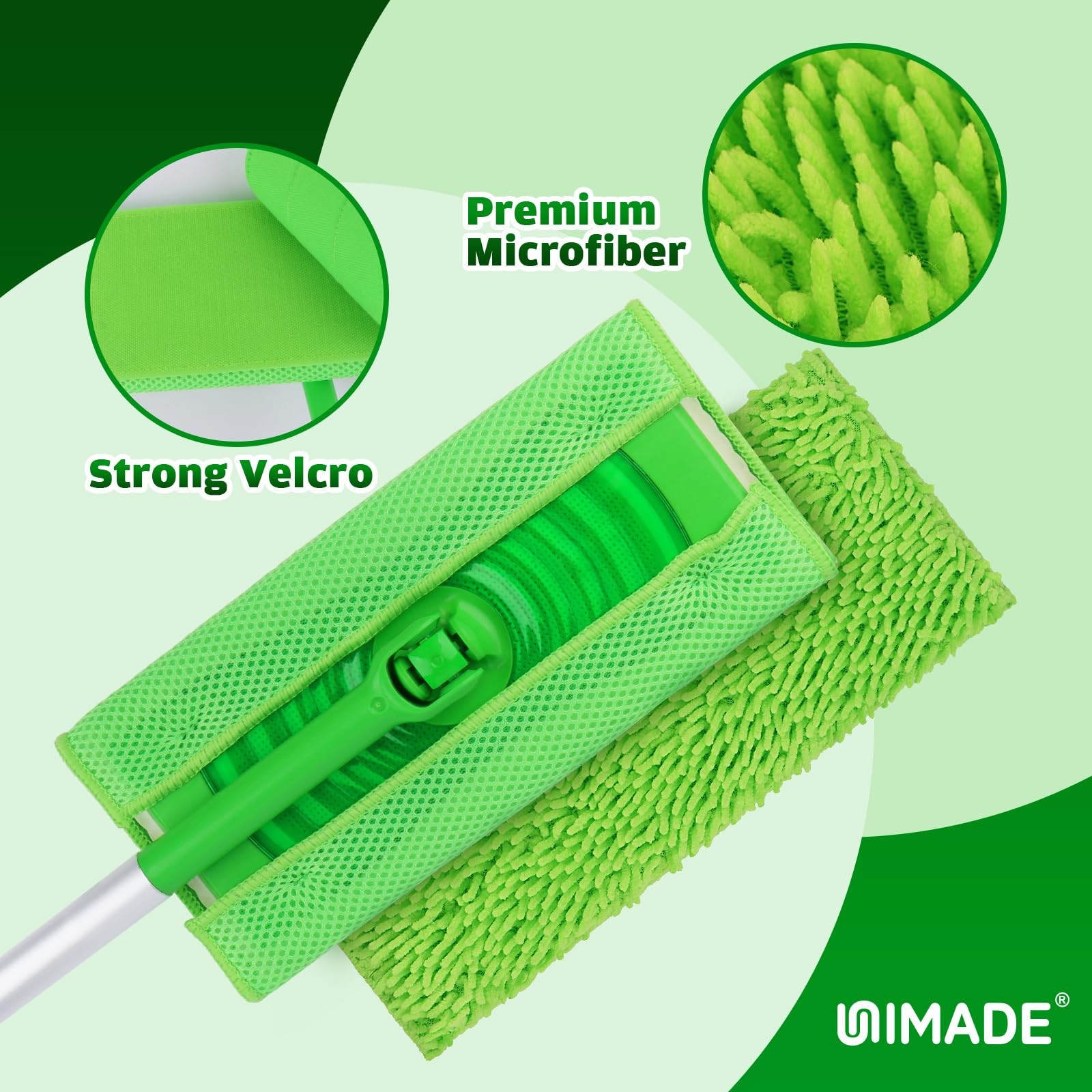 Reusable Microfiber Mop Pads with Swiffer Sweeper – 6 Pads + 1 Base Pad – Dry…