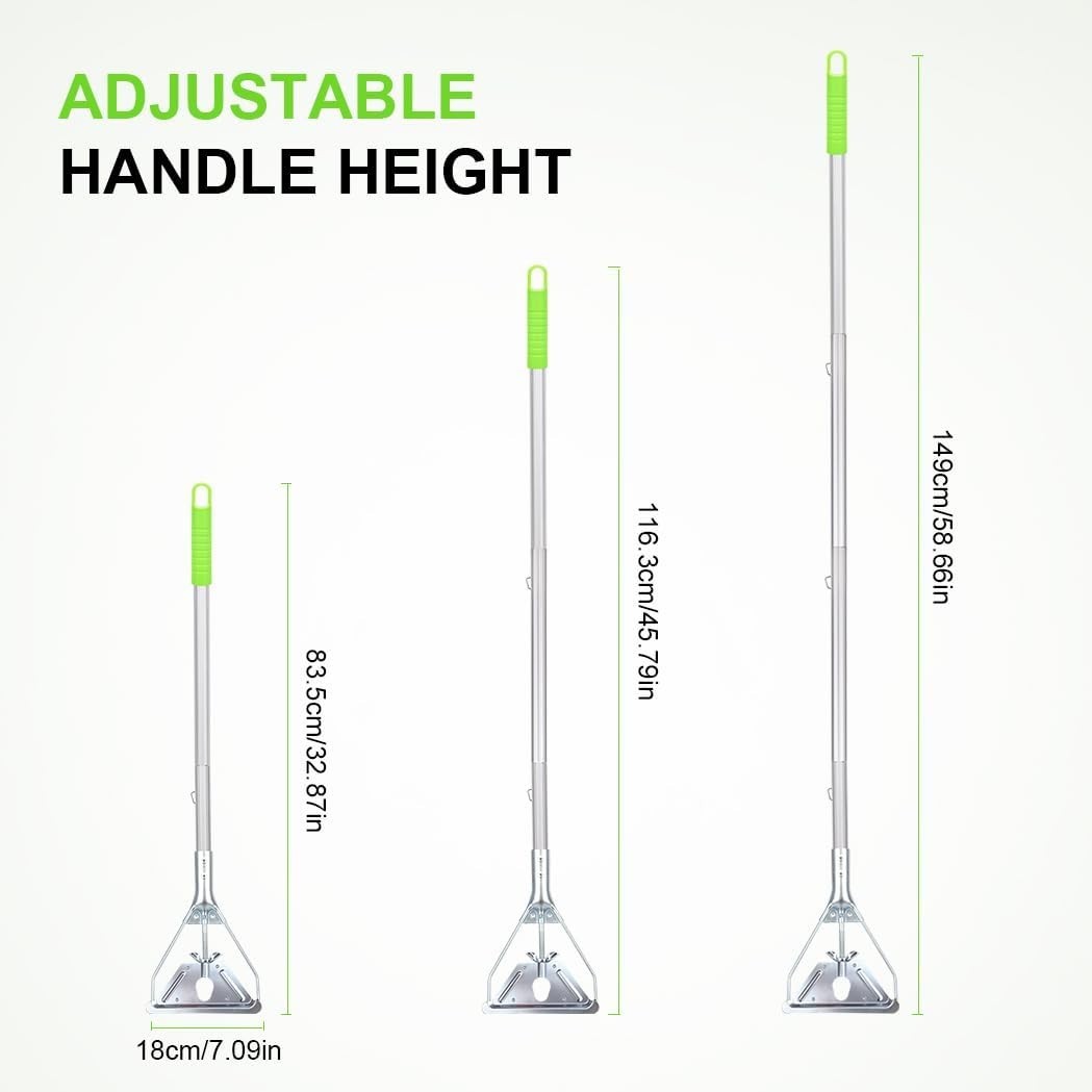 Mop Handle Commercial Heavy Duty – 57 Inch Industrial Metal Mop Stick Replace…
