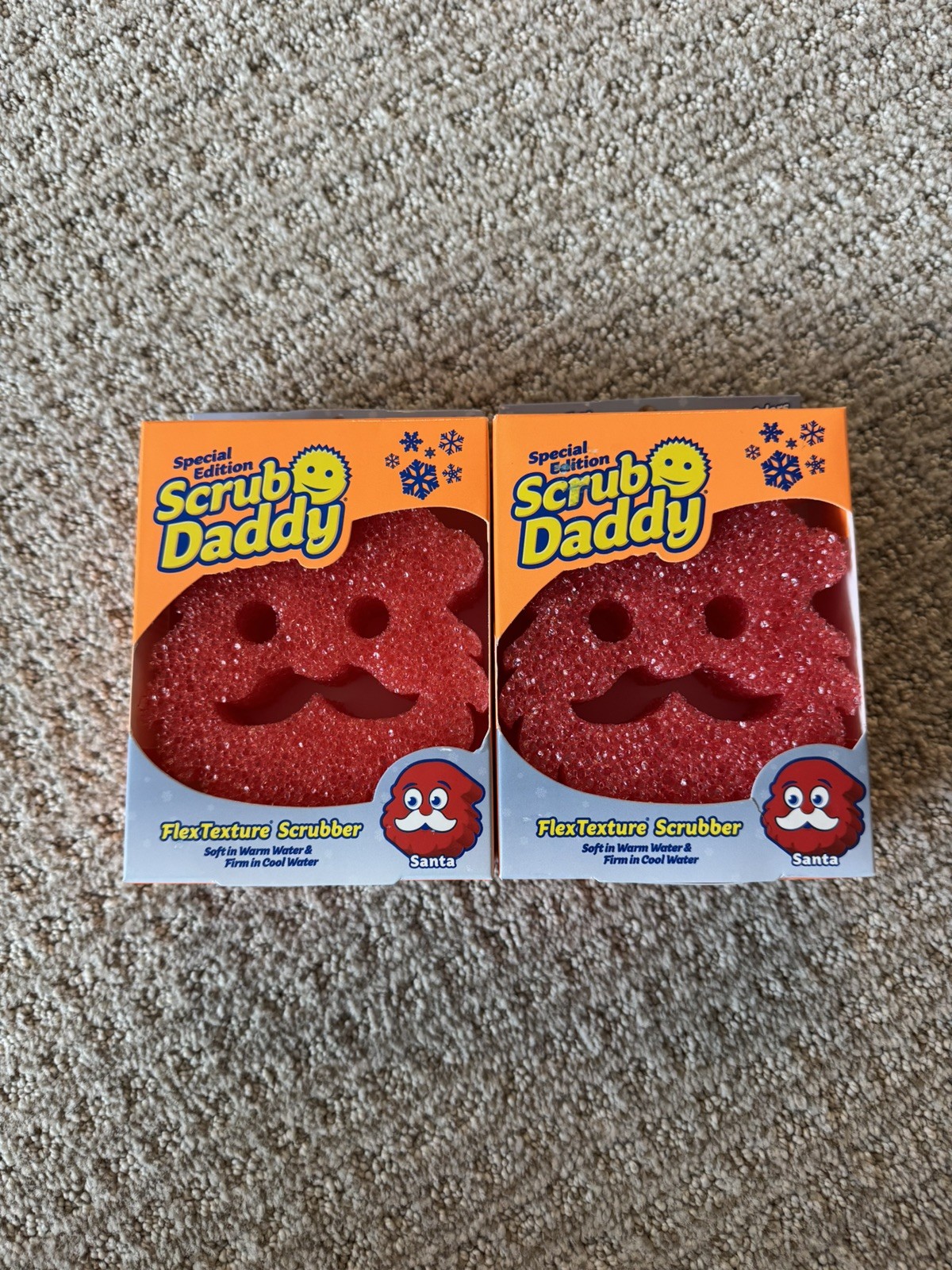 Scrub Daddy Winter Shape Holiday Christmas Santa 2 Pk Special Edition BRAND NEW