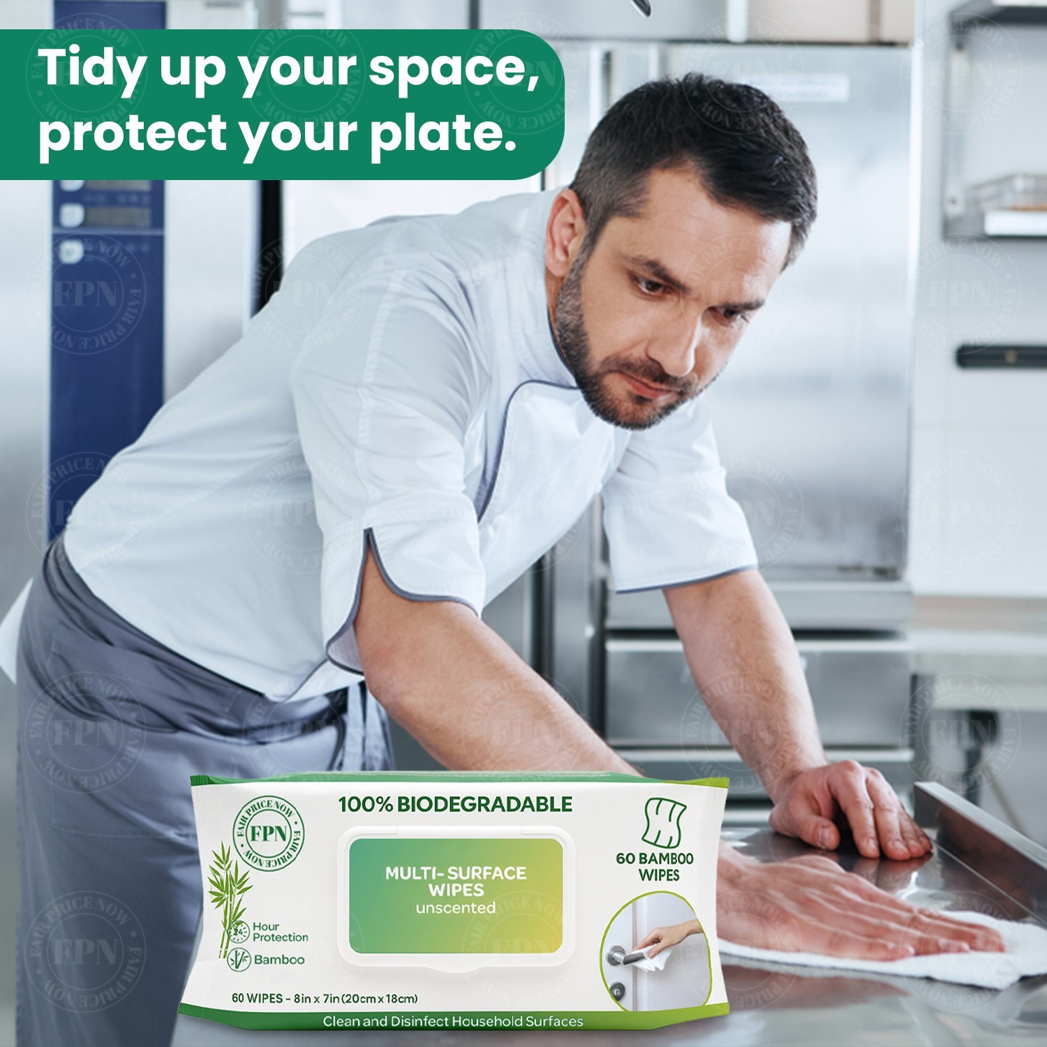 Multi-Surface Cleaning Wipes Bulk Unscented Large Wet Wipes 4 Pack 240 CT