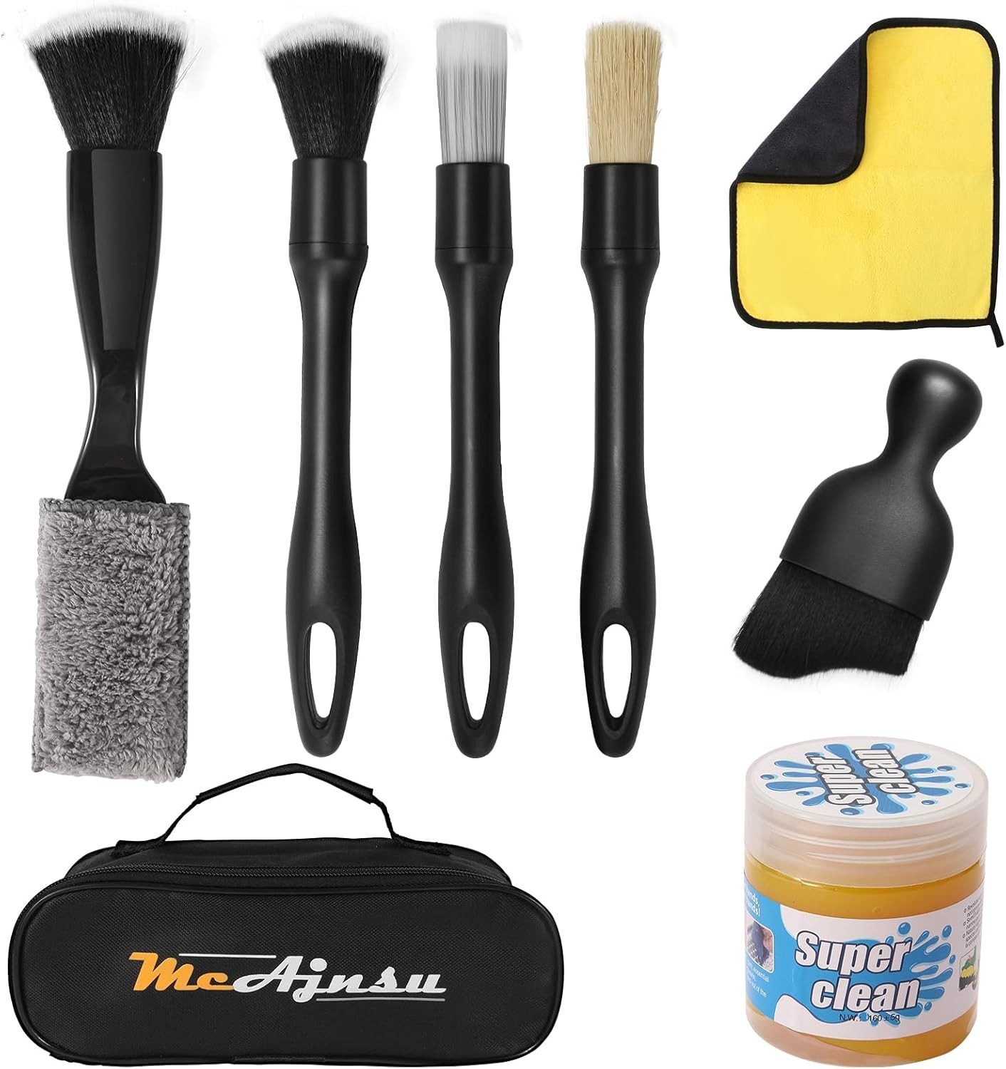 8-Piece Car Interior Detailing Kit – 160g Non-Sticky Gel 128% More Than 70g, …