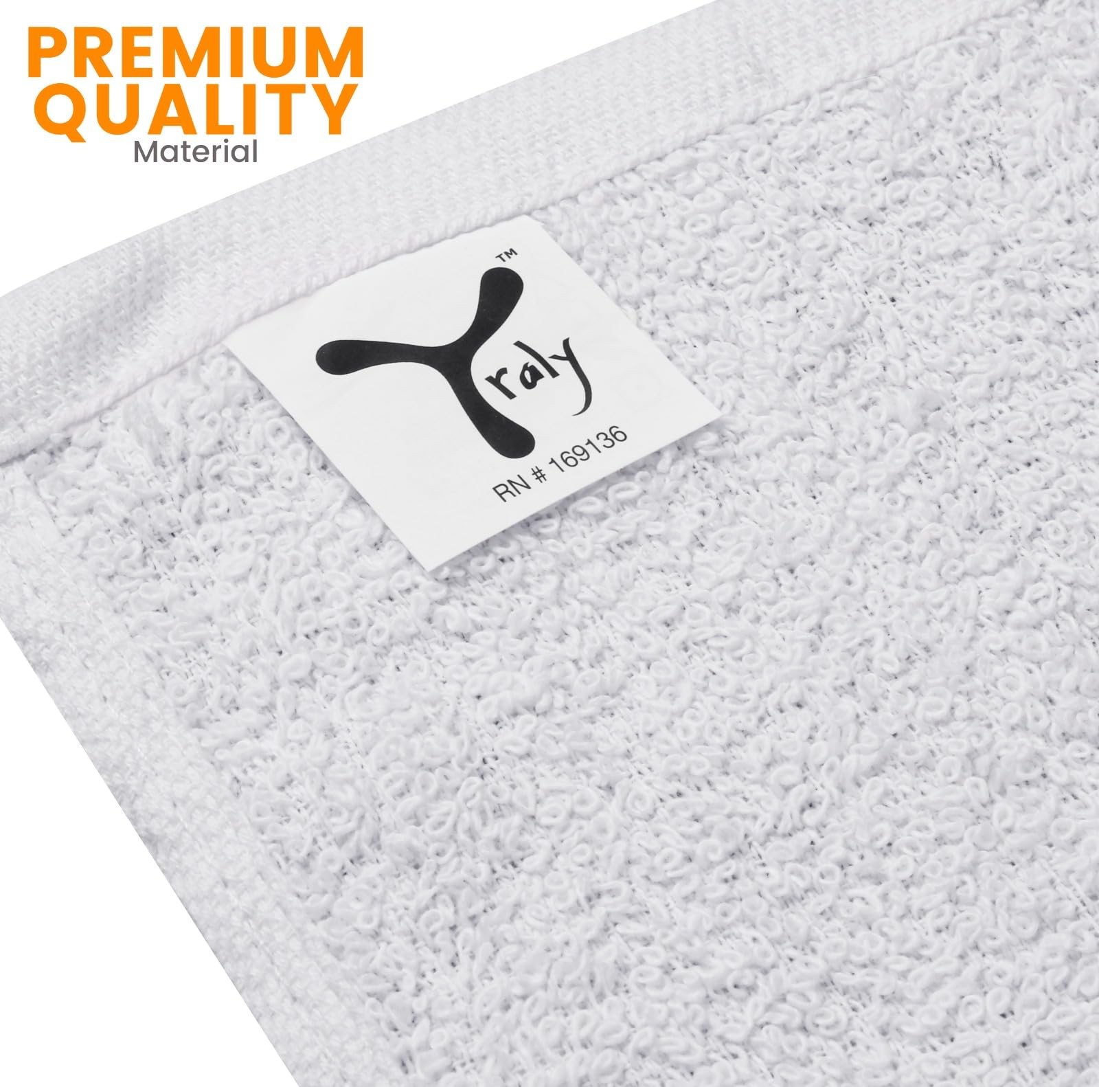 Terry Bar Mop Towels (Pack of 60) – Absorbent and Quick Drying Commercial-Gra…