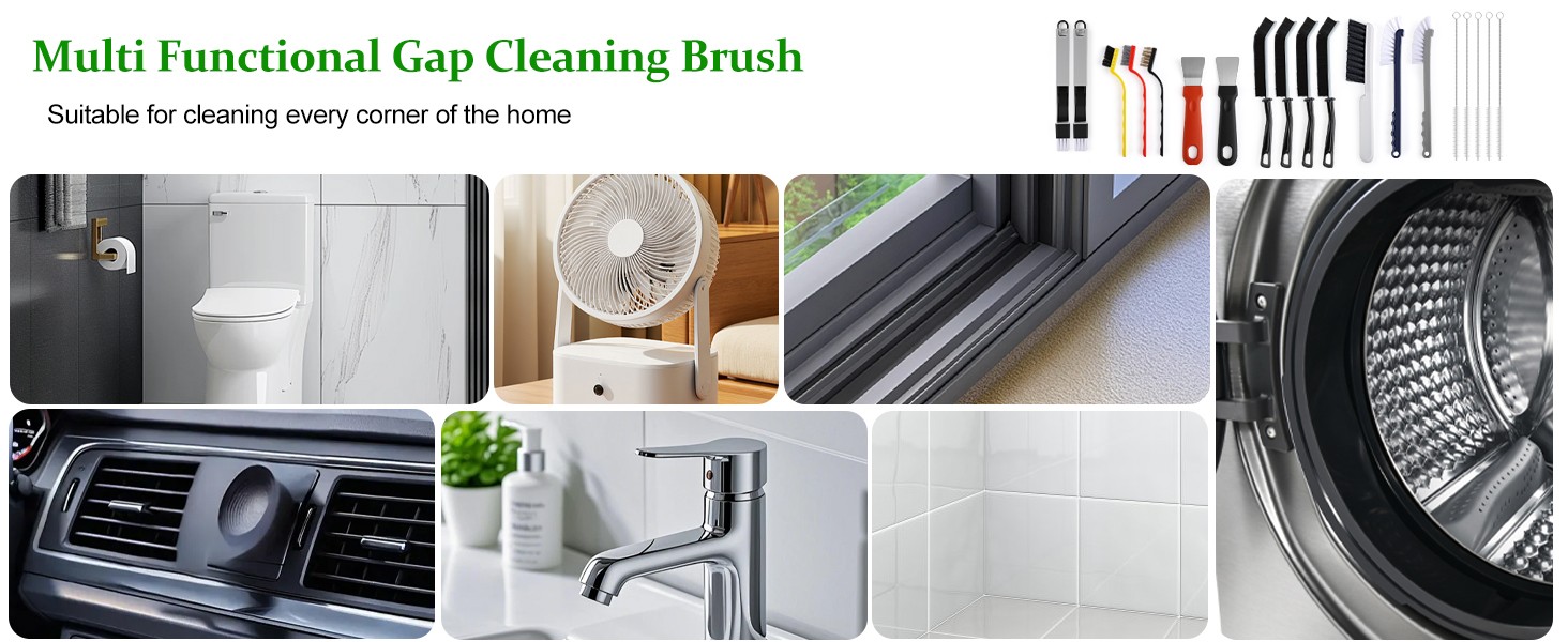 19Pcs Crevice Cleaning Brush,Cleaning Brushes,Window Track Cleaner,Crevice