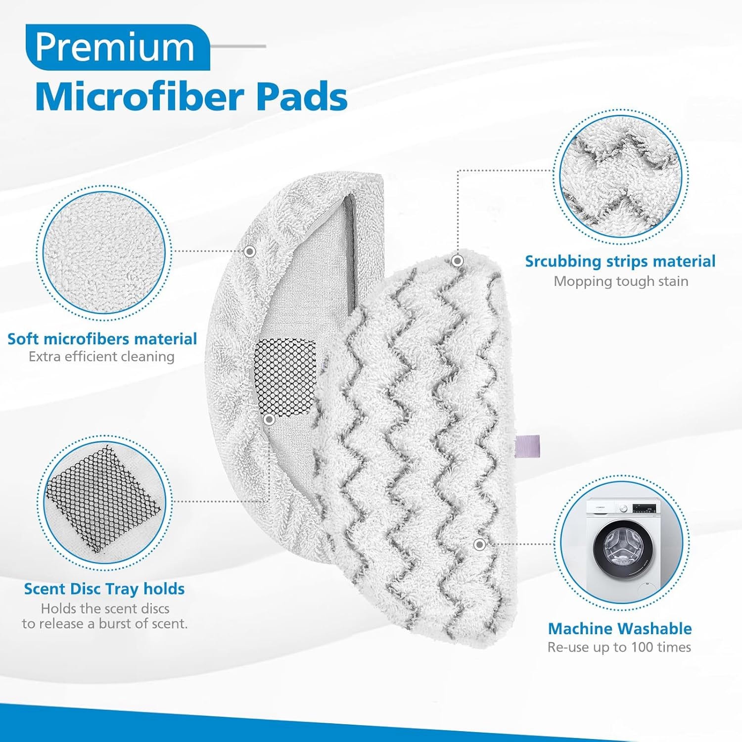 1940 for Bissell Steam Mop Pads for Bissell PowerFresh Steam Mop 1806