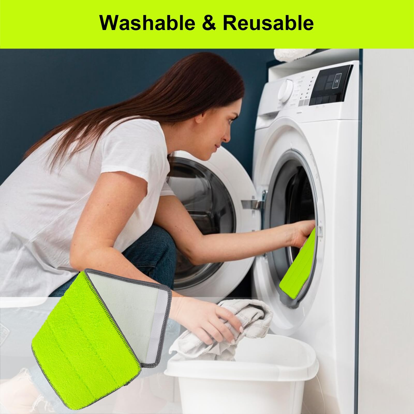 Replacement Microfiber Mop Pads for Libman Rinse ‘n Wring and 12 Pack