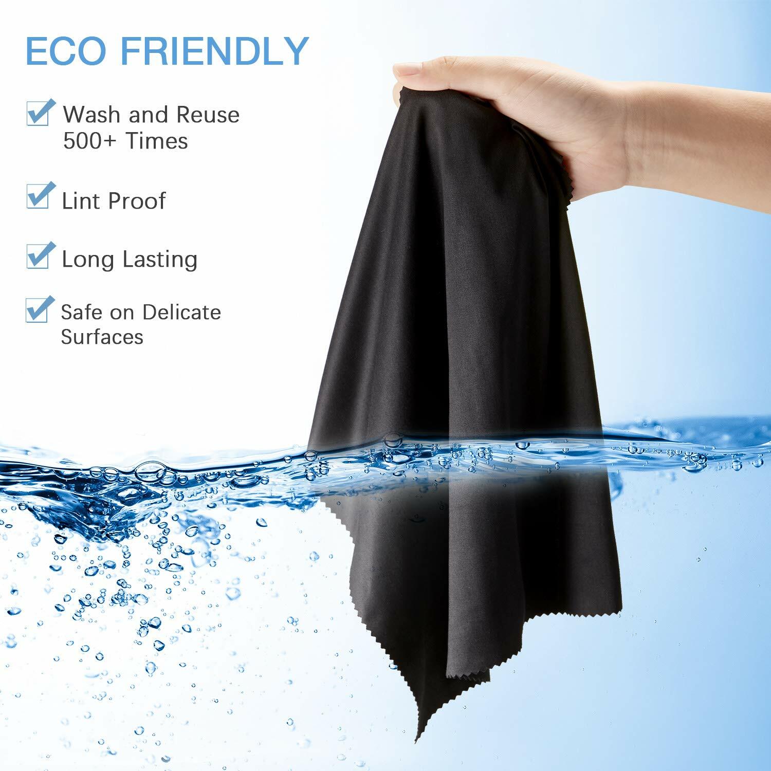 Oversized Microfiber Cleaning Cloth 20″ X 20″ for TV Screens Lens Phone (Blue)