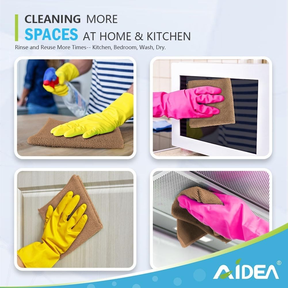 12 Count Microfiber Cleaning Rags – Soft, Lint-Free, and Long-Lasting Essentials