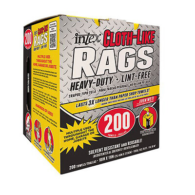 Intex NW-00347-200 Disposable Wiping Cloths, 10 x 11-In., 200-Ct. – Quantity 1