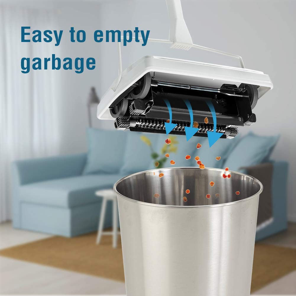 Carpet Floor Sweeper with Horsehair, Non Electric Manual Sweeping, Rotor Brus…