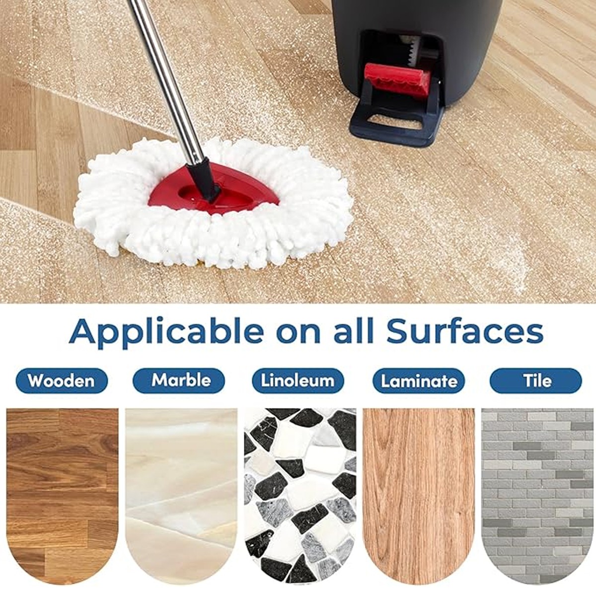 Replacement Microfiber Mop HEAD For O-Cedar Spin Mop Easy Clean Wring Refill kit