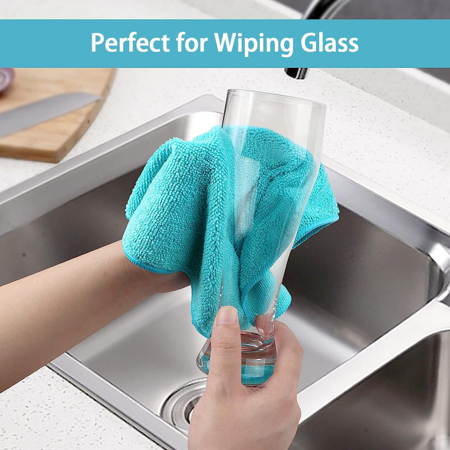 Microfiber Cleaning Cloth,12 Pack Cleaning Rags, Cleaning Towels with 4 Color As