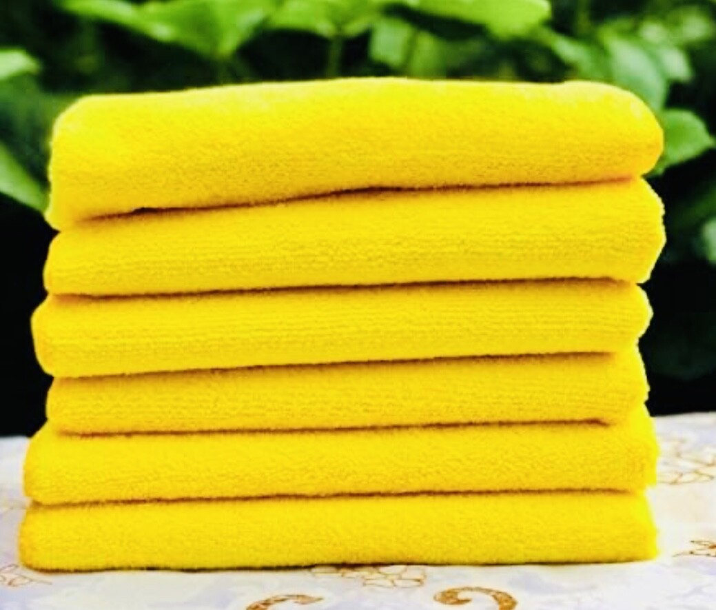 (New) K Signature Ultra Plush Microfiber Towel, Yellow, 16 in x 16 in, Options