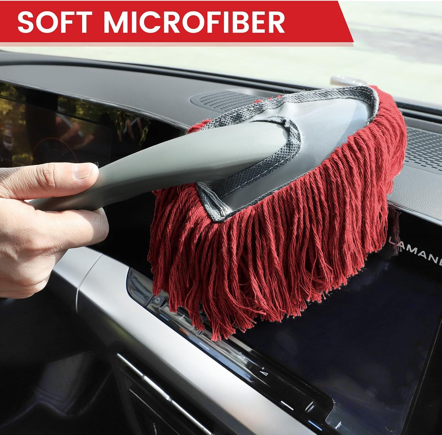 2 Pack Large Car Duster Exterior Scratch Free with Extendable Handle