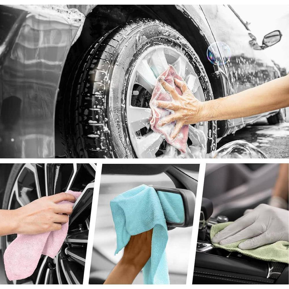 6.89 In. X 6.89 In. Microfiber Cleaning Cloth Roll Reusable Washable Rags