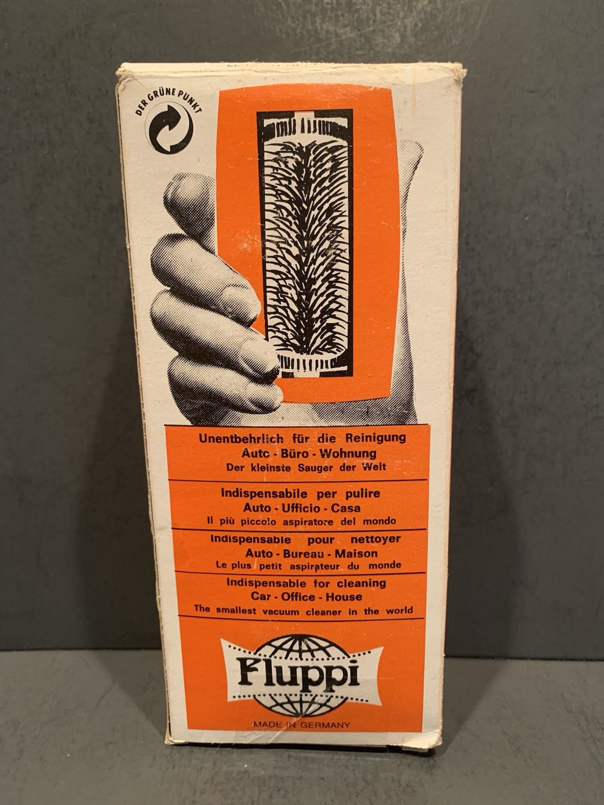 VTG FLUPPI Cleaning Brush Germany Car Office House “Smallest Vacuum In World”