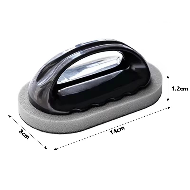 Magic Emery Sponge Cleaning Brush with Handle Rust Stain Eraser Kitchen Bath