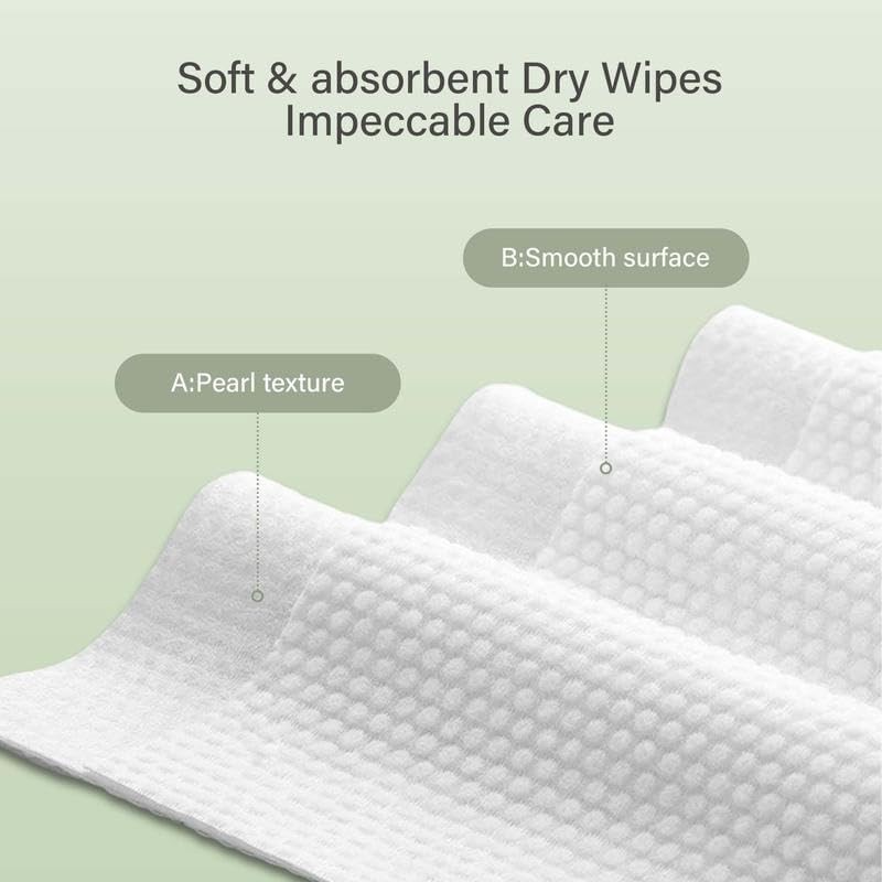 Unifree Large Facial Towels | Disposable Dry Wipes with Hangable Design |