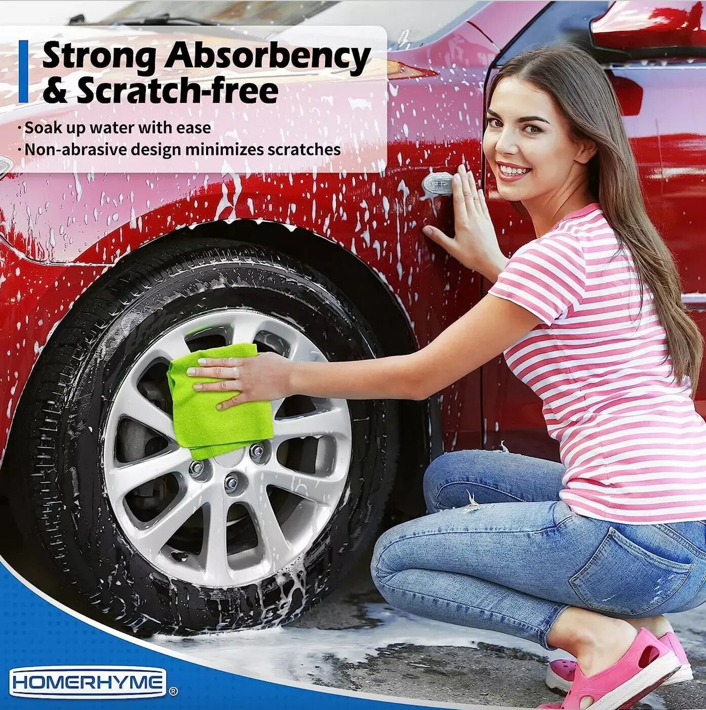 Microfiber Cleaning Cloth Set of 24 Towel Rag Car Polishing Detailing No-Scratch