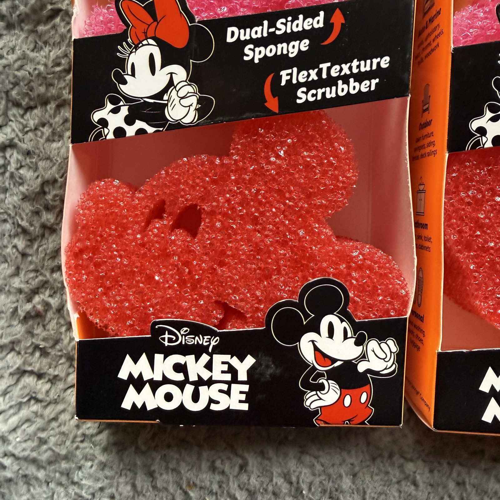 Lot of 2 Scrub Daddy Sponge 2 Pack Pink Disney Mickey Mouse Minnie Special Editi