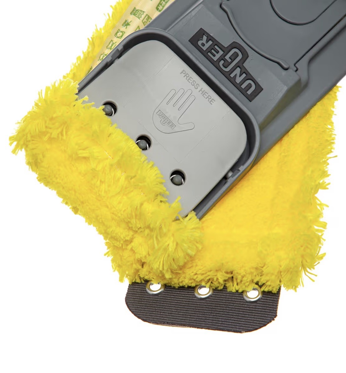 5 Pack – Unger SmartColor MM40Y MicroMop 15.0 16″ Yellow Wet / Dry Mop Pad
