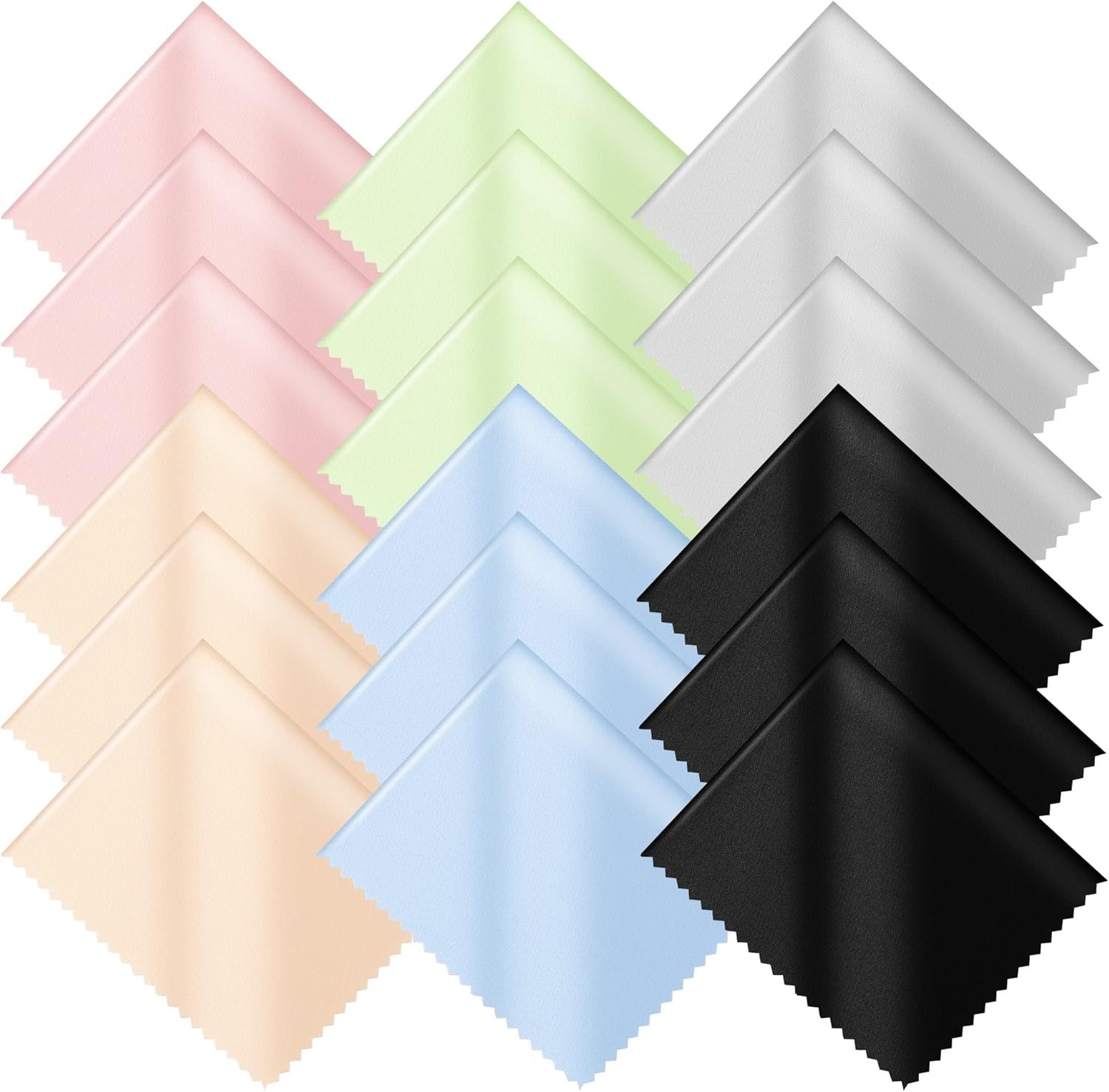18 Pack Multicolor Microfiber Cleaning Cloths, 7″ x 6″ – Perfect for All Devices
