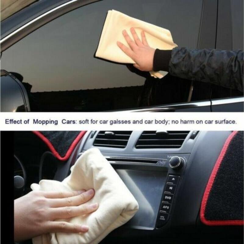 Washing Absorbent Drying Shammy Towel Natural Chamois Leather Car Cleaning Cloth