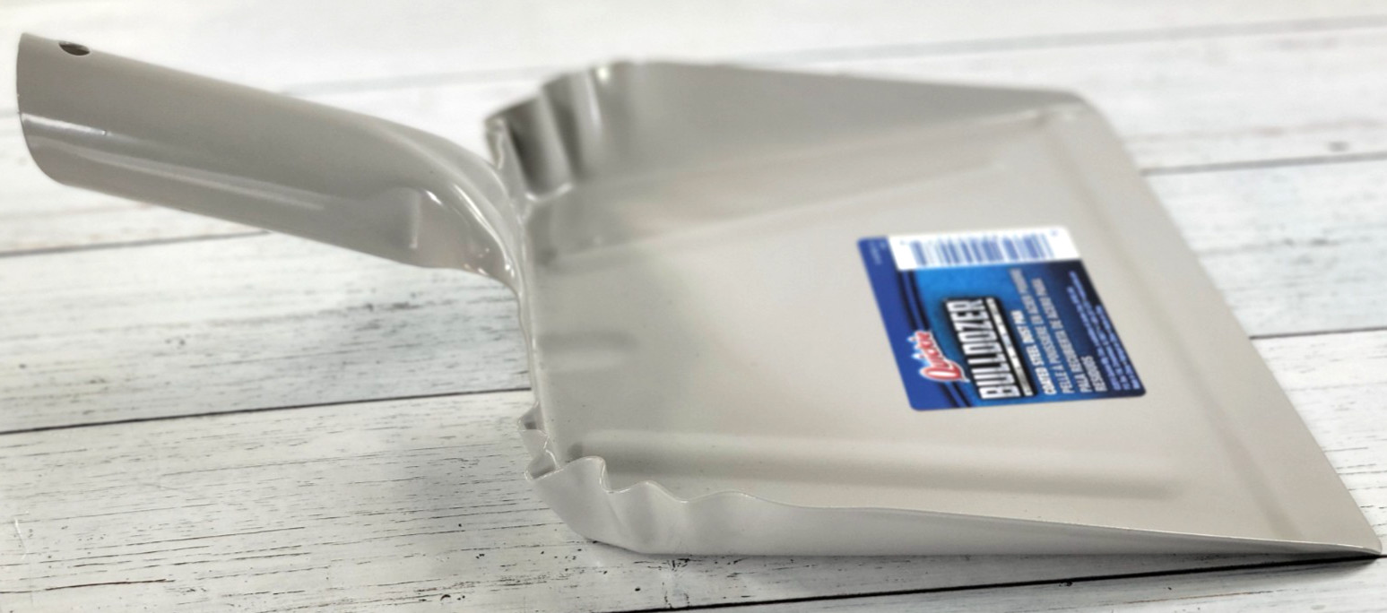 Steel Dust Pan Quickie BULLDOZER Commercial Duty Dust Pan, Gray